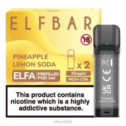 elfbar elfa užpildyta ankštis - 2ml - 20mg (2 pakuotės) ananasų citrinų soda - ELFBAR Lietuva V20N134