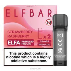 elfbar elfa užpildyta ankštis - 2ml - 20mg (2 pakuotės) braškių aviečių - ELF BAR Bc5006 Lietuva V20N112