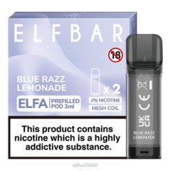 elfbar elfa užpildyta ankštis - 2ml - 20mg (2 pakuotės) mėlynas razz limonadas - ELFBAR Lithuania V20N119