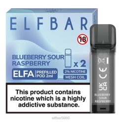 elfbar elfa užpildyta ankštis - 2ml - 20mg (2 pakuotės) mėlynių rūgščių aviečių - ELF BAR V9 V20N114