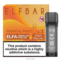 elfbar elfa užpildyta ankštis - 2ml - 20mg (2 pakuotės) tropiniai vaisiai - ELF BAR Pods V20N120