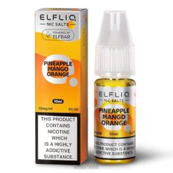 elfbar elfliq nic druskos - ananasų mango apelsinas - 10ml-10 mg/ml- ELF BAR Disposable Pods V20N173