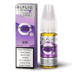 elfbar elfliq nic druskos - juodųjų serbentų anyžius - 10ml-10mg/ml- ELF BAR Vape V20N177
