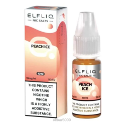 elfbar elfliq nic druskos - persikų ledukai - 10ml-10 mg/ml- ELF BAR Skoniai V20N185