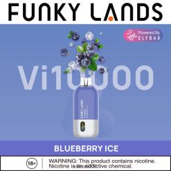 ELFBAR Funky Lands geriausio skonio vienkartinė vape vi10000 ledinė serija mėlynių ledų 6T86DN151 - ELF BAR Vape