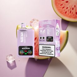 Razz Bar 40000 Puffs Braškinis Arbūzas - Vynuogių Ledas su 5% Nikotino ir 650 mAh