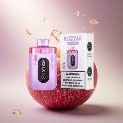 Razz Bar 50K Puffs Raudonojo Jaučio Vynuogės Vienkartinės Elektroninės Cigaretės su 650 mAh ir 2% nikotino