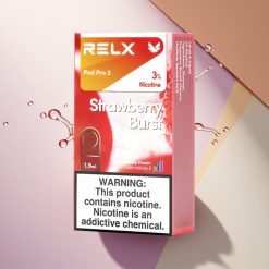 Relx Pod Pro 2 Vape Device Braškių Sprogimas 30mg/ml nikotino, 1.9ml, 3 įtampos režimai