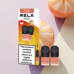 Relx Pod Pro 2 Vape Device Jūros druskos ličiai 18mg/ml nikotino, 1,9ml talpos, 3 įtampos režimai
