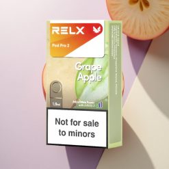 Relx Pod Pro 2 Vape Device Vynuogių Obuolių 0mg/ml Nikotino, 1,9ml Talpos, 5,5W/6,5W/8W Įtampos Režimai